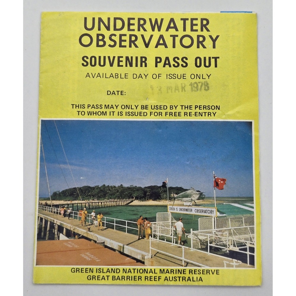 1978‎ Underwater Observatory Pass Great Barrier Reef Marine Reserve Australia